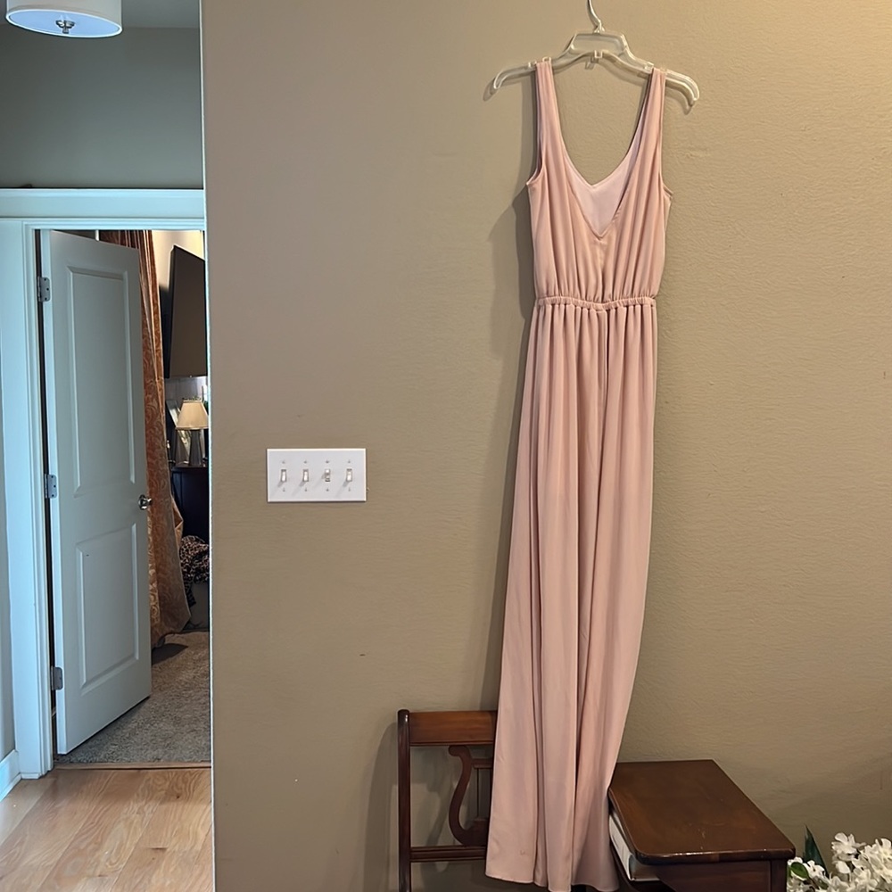 SHOW ME YOUR MUMU softest pale pink maxi dress.